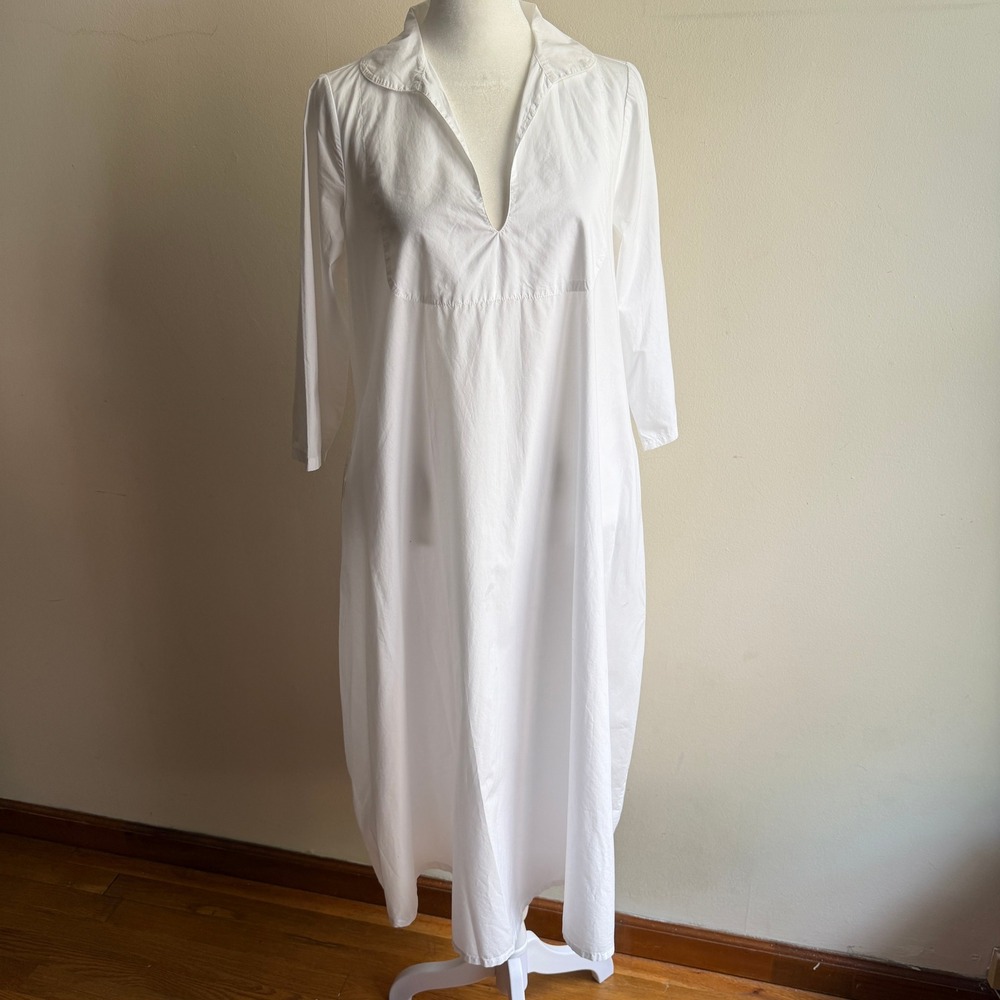 Labo.Art Women's White Cotton‎ Poplin Dress Size XS Minimalist